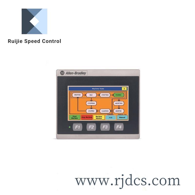 2711r-t4t_touch_screen_tft.jpg Rockwell Automation PanelView 800 4.3-Inch HMI Terminal, Model 2711R-T4T