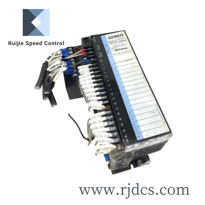 ge_ic660bbd021w_3_wire_sensor_compatible_block.jpg Emerson IC660BBD021 Discrete I/O Block, 24/48Vdc Sink Input Module, 16 Channels