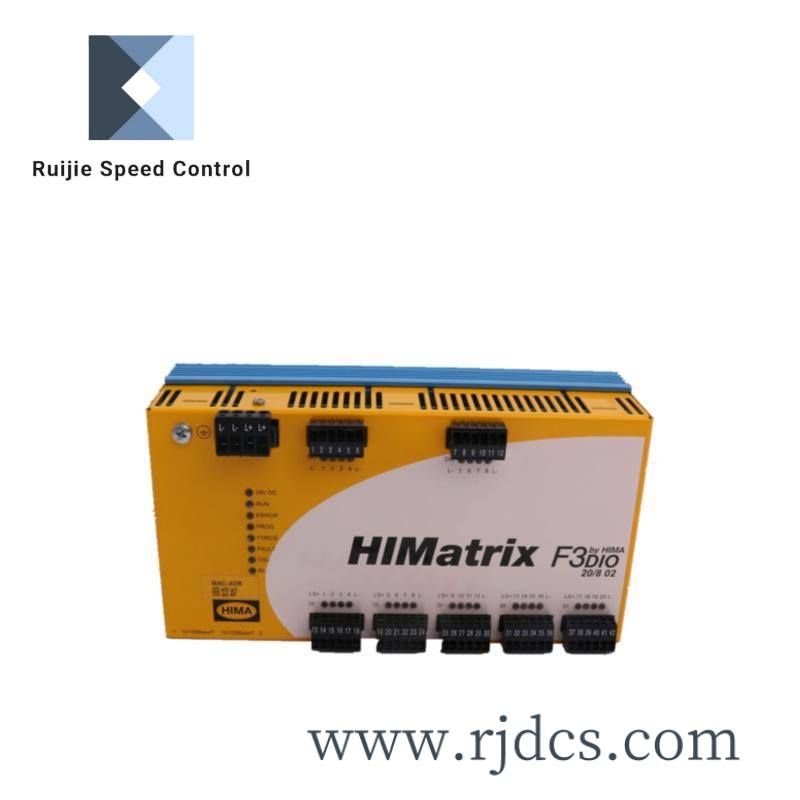 hima_f3dio20_802.jpg HIMA F3DIO20/802 Remote I/O Module - Industrial Automation Control System Component